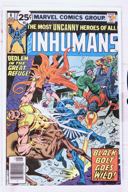 The Inhumans #6 – Marvel (1976) 6.5 FN+ Newsstand Edition