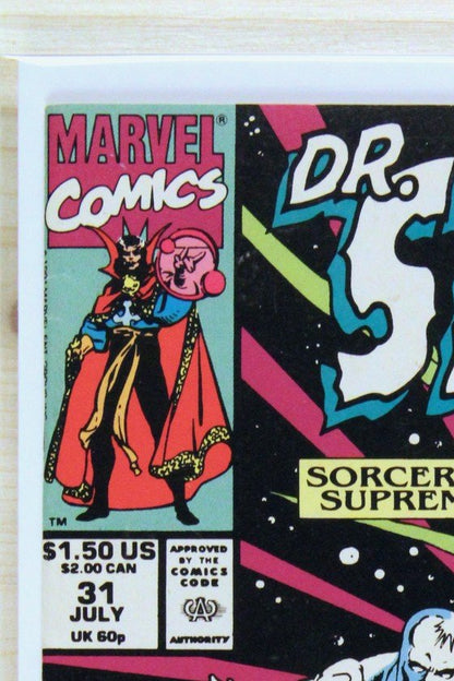 Doctor Strange, Sorcerer Supreme #31 – Marvel (1991) 8.5 VF+ "Infinity Trilogy" Infinity Gauntlet | Newsstand Edition
