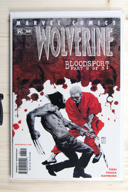Wolverine #168 – Marvel (2001) 9.2 NM- Bloodsport