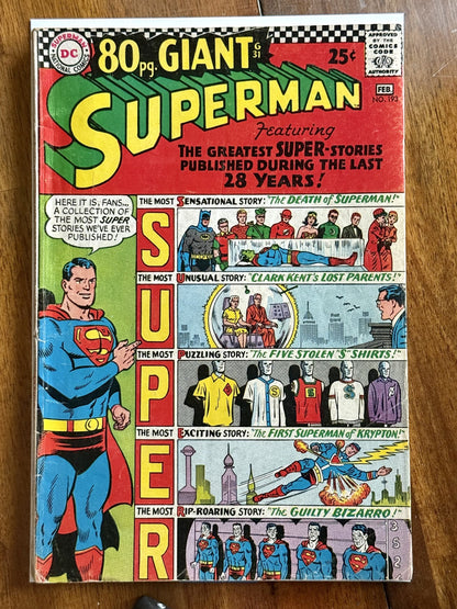 Superman #193 – DC (1967) 5.5 FN- 80 Page Giant (G-31)