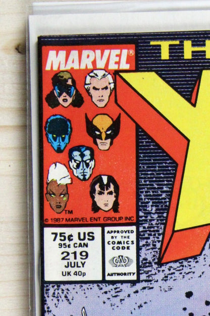 The Uncanny X-Men #219 – Marvel (1987) 8.0 VF Chris Claremont story