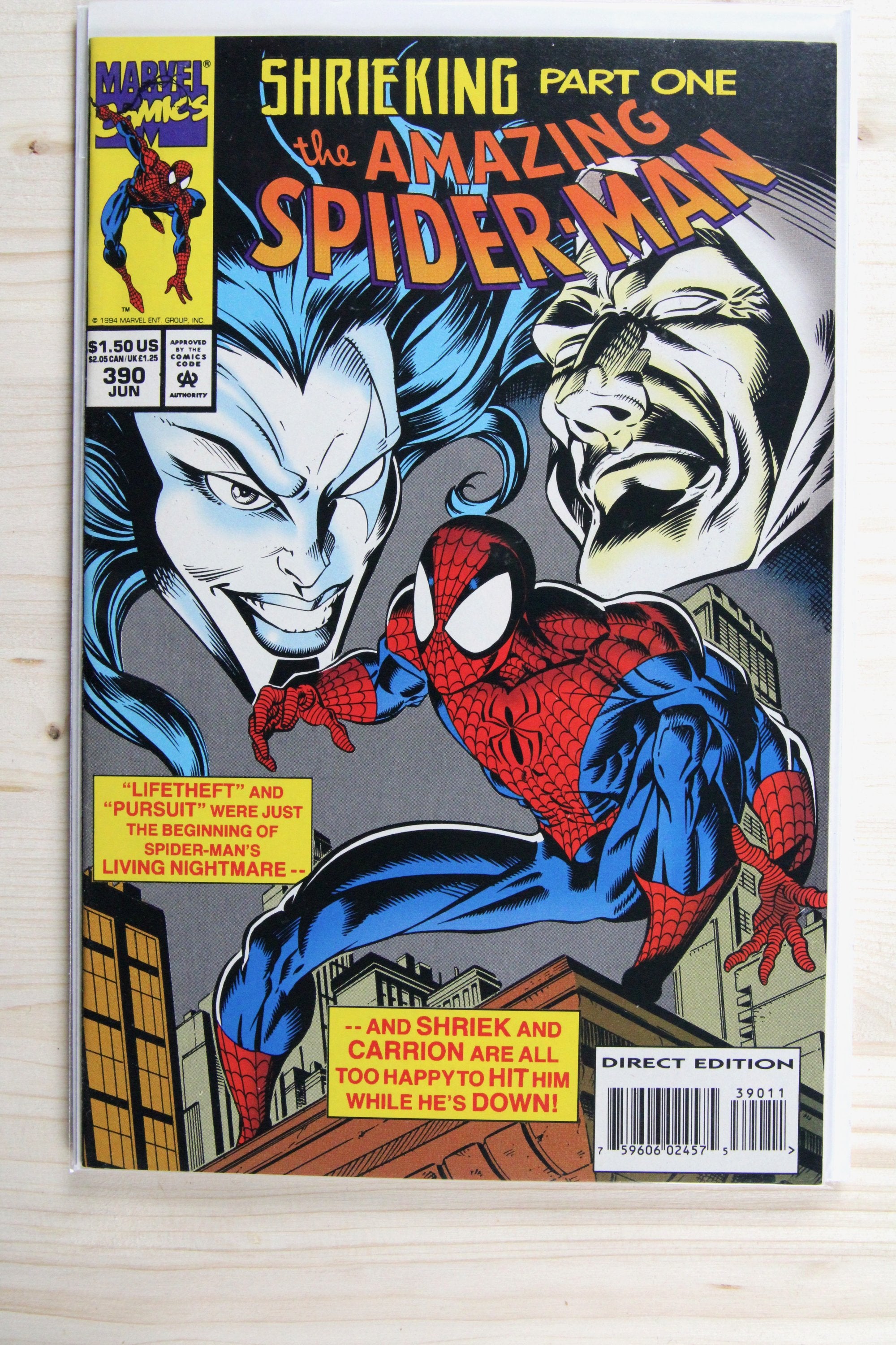 The Amazing Spider-Man #390 – Marvel (1994) 9.4 NM Shrieking