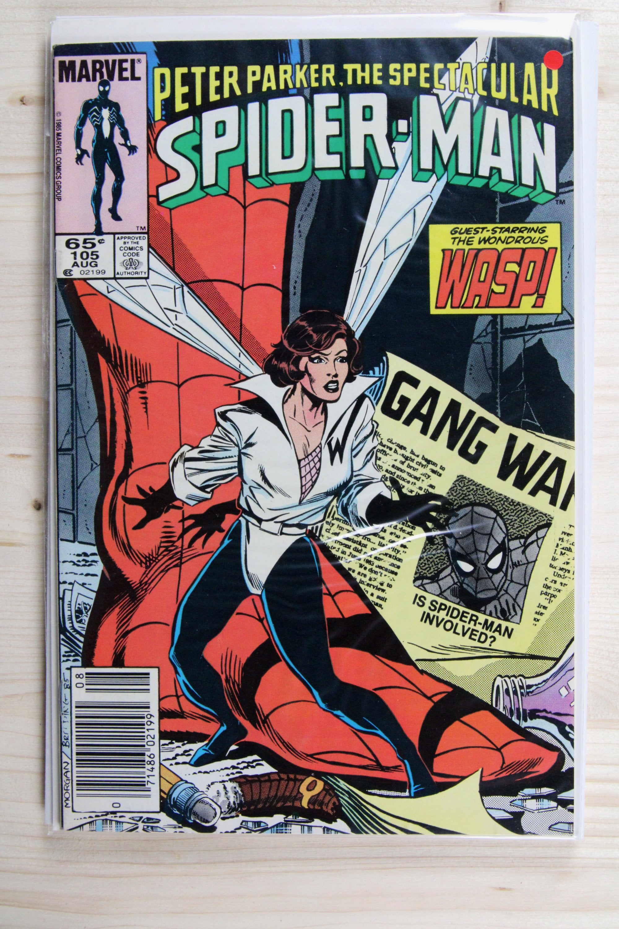 Peter Parker, The Spectacular Spider-Man #105 – Marvel (1985) 8.5 VF+ Newsstand