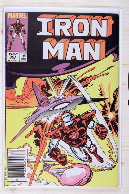 Iron Man #201 – Marvel (1985) 7.5 VF- Newsstand Edition
