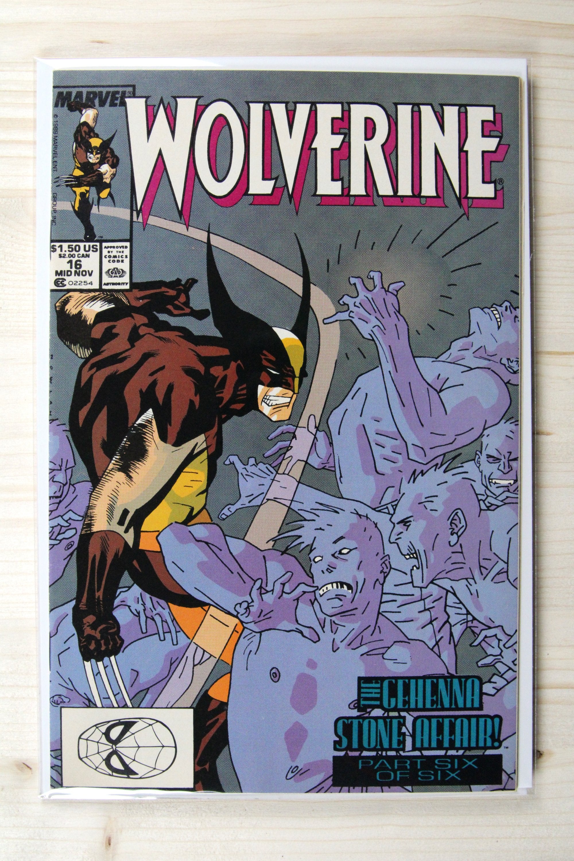 Wolverine #16 – Marvel (1989) 8.5 VF+ The Gehenna Stone Affair