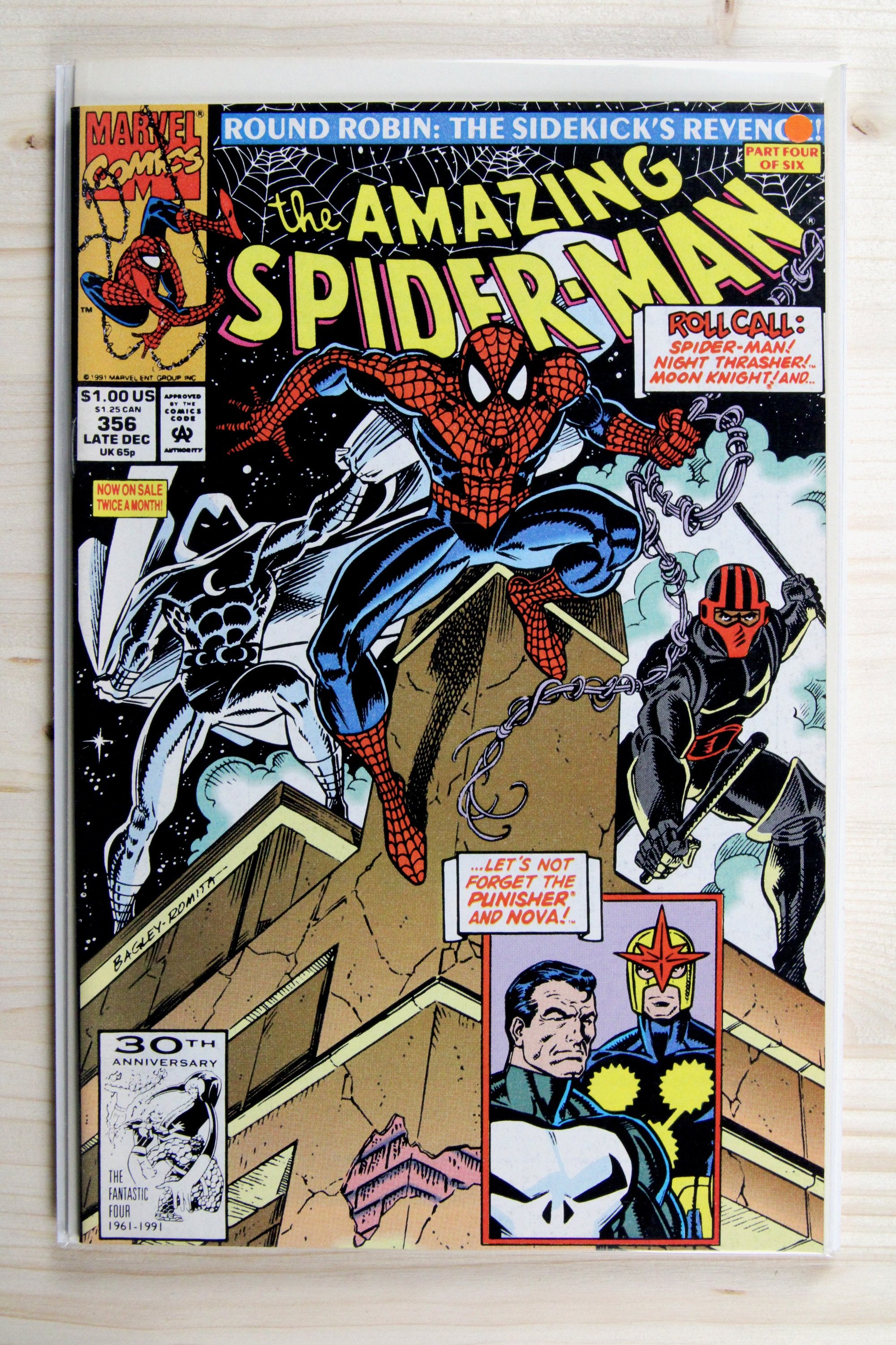 The Amazing Spider-Man #356 – Marvel (1991) 9.2 NM- Round Robin | John Romita cover