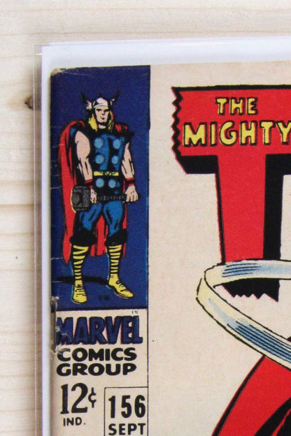 Thor #156 – Marvel (1968) 4.5 VG+ Jack Kirby art | Stan Lee story