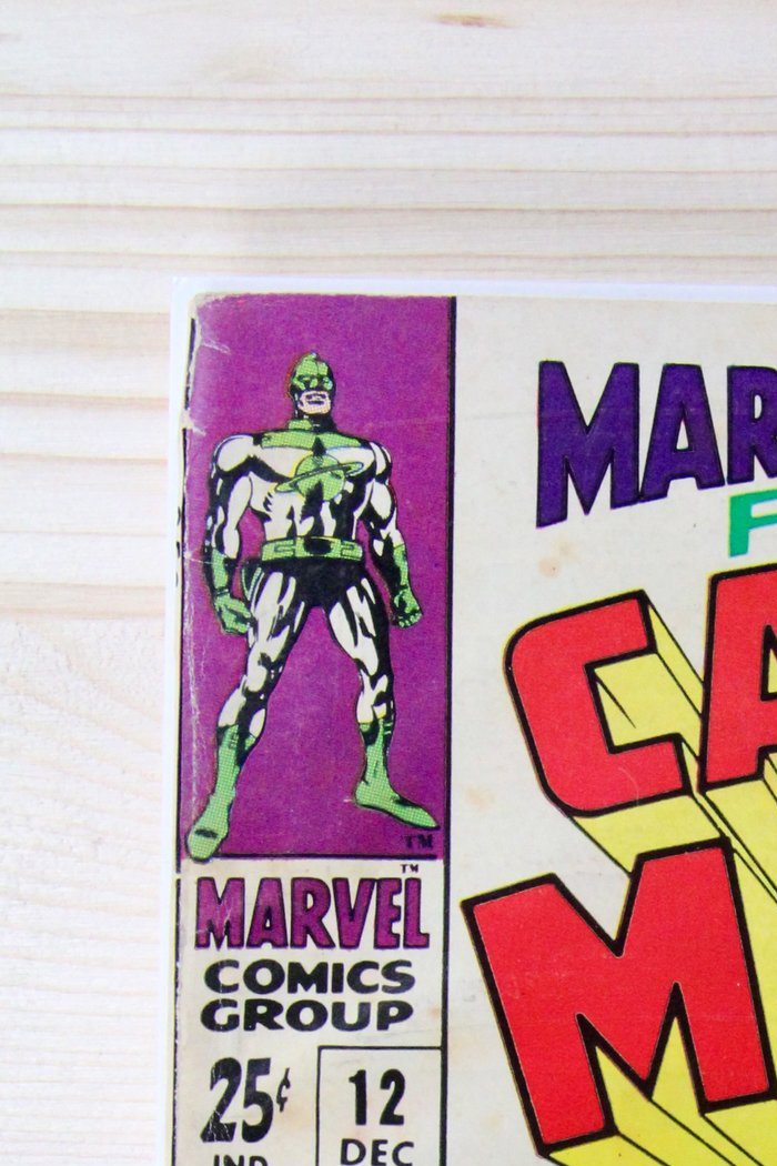 Marvel Super-Heroes #12 – Marvel (1967) 5.5 FN- Stan Lee Story 1st Captain Marvel