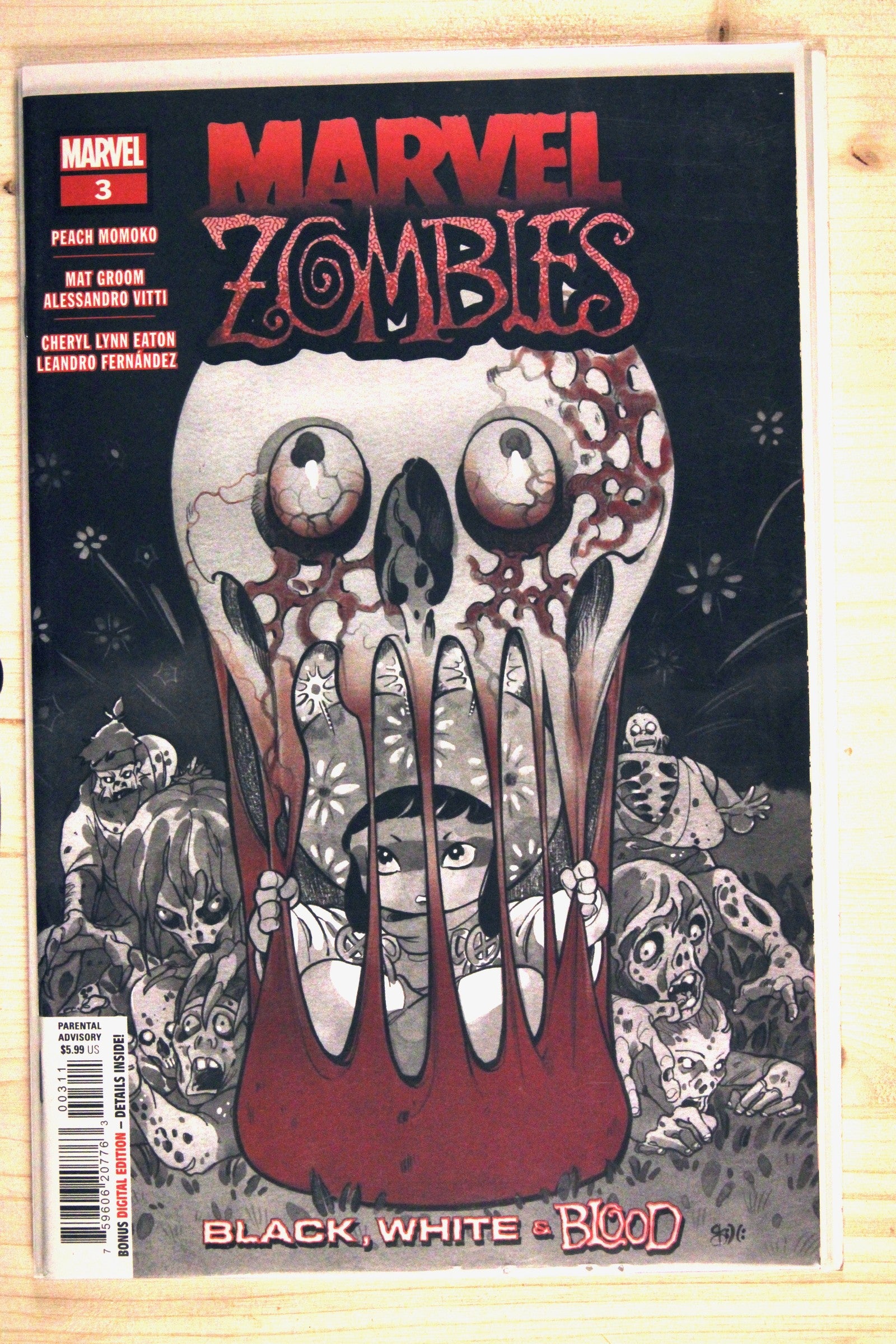Marvel Zombies: Black, White & Blood #3 – Marvel (2024) 9.6 NM+ Peach Momoko Variant