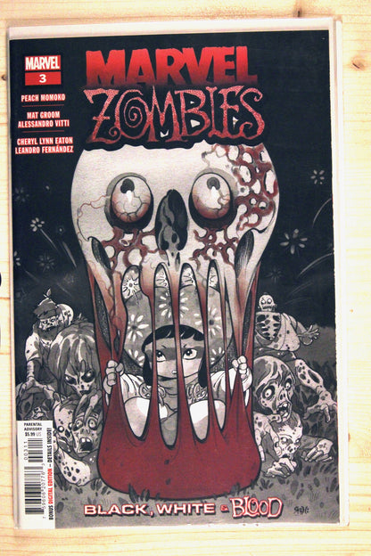 Marvel Zombies: Black, White & Blood #3 – Marvel (2024) 9.6 NM+ Peach Momoko Variant