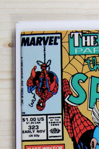 The Amazing Spider-Man #323 – Marvel (1989) 8.5 VF+ The Assassin Nation Plot | Todd McFarlane art