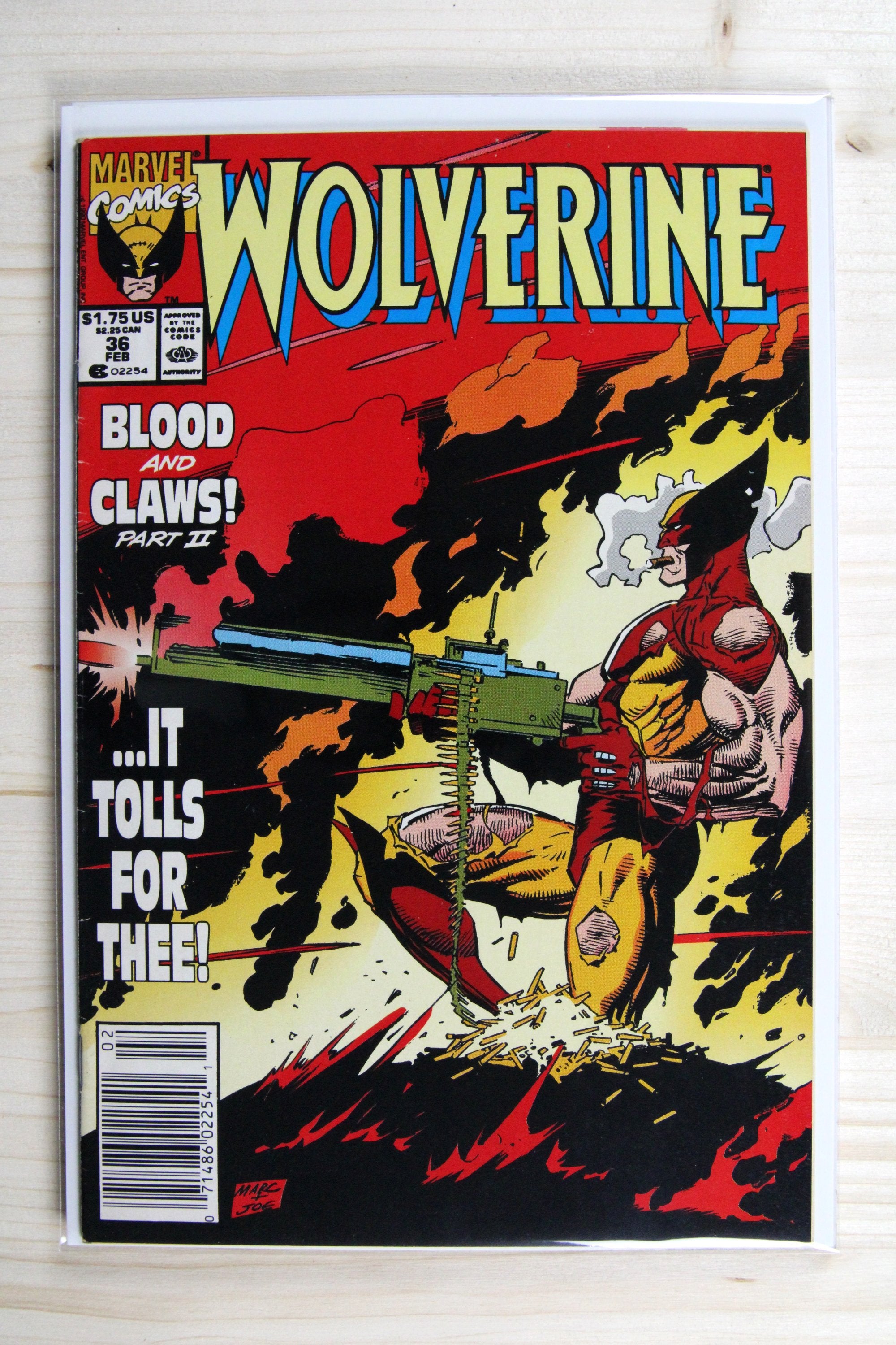 Wolverine #36 – Marvel (1991) 8.0 VF Blood & Claws | Marc Silvestri art | Newsstand