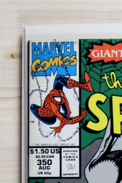 The Amazing Spider-Man #350 – Marvel (1991) 9.4 NM Erik Larsen art | Joe Sinnott