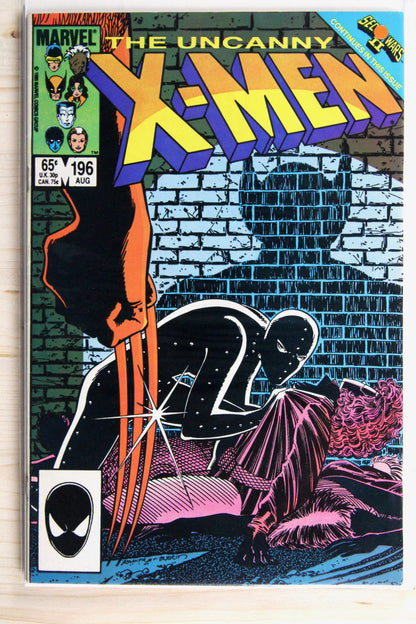 The Uncanny X-Men #196 – Marvel (1985) 9.0 VF/NM "Marvel Super Heroes" Secret Wars II | Chris Claremont story | Terry Austin cover