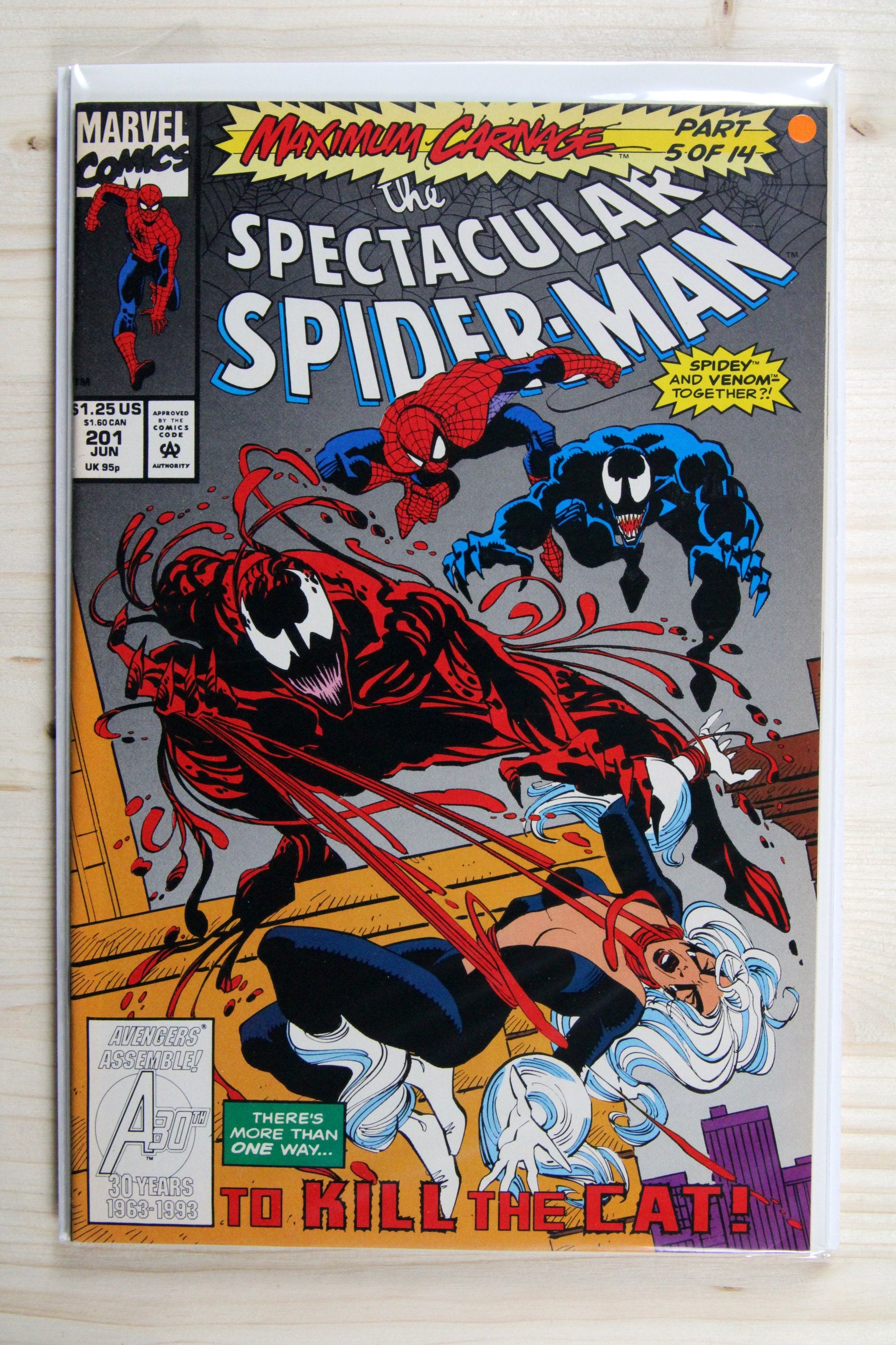 The Spectacular Spider-Man #201 – Marvel (1993) 9.2 NM- Maximum Carnage