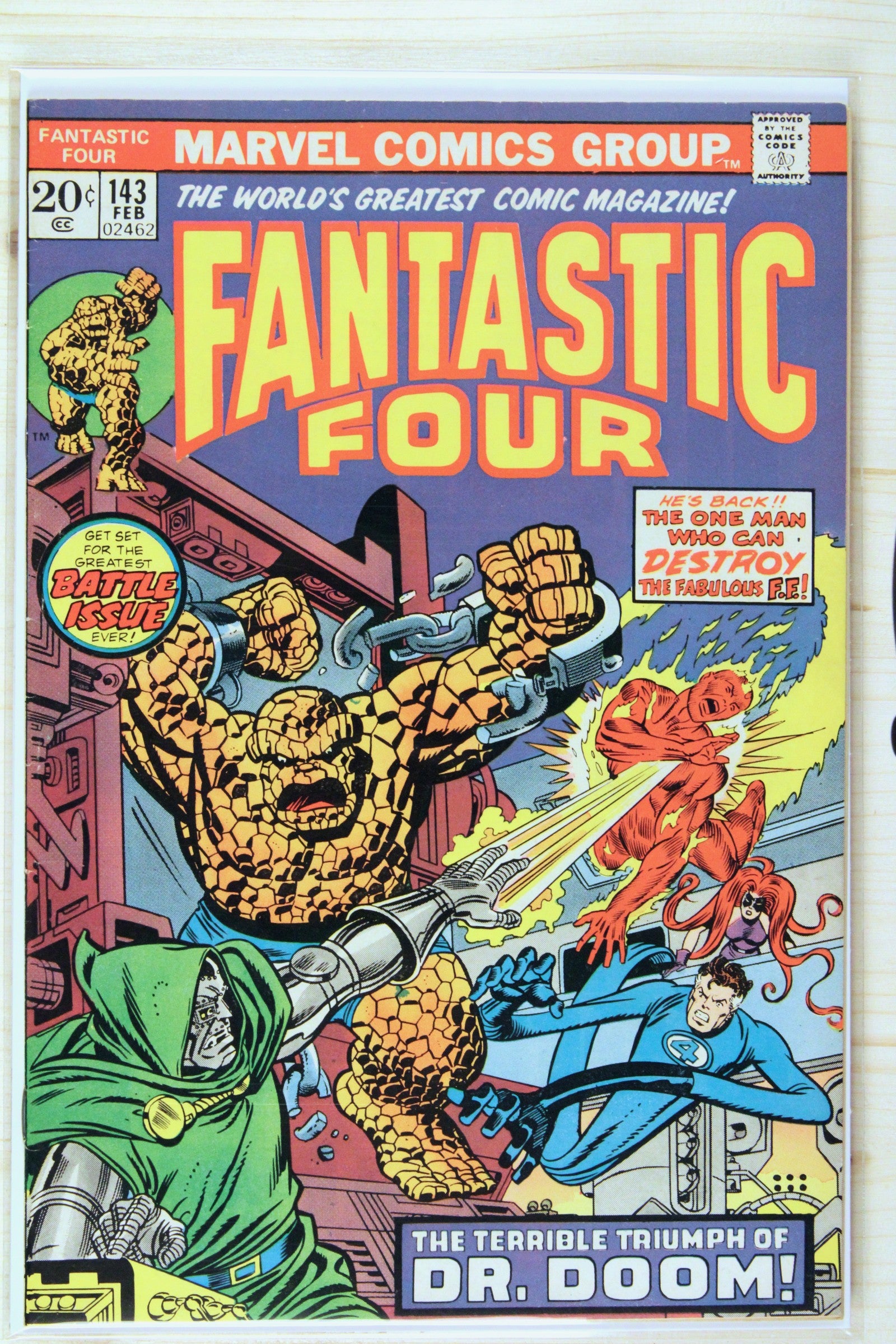 Fantastic Four #143 – Marvel (1974) 7.5 VF- Joe Sinnott