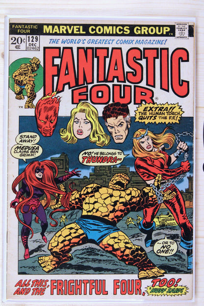 Fantastic Four #129 – Marvel (1972) 5.5 FN- Joe Sinnott