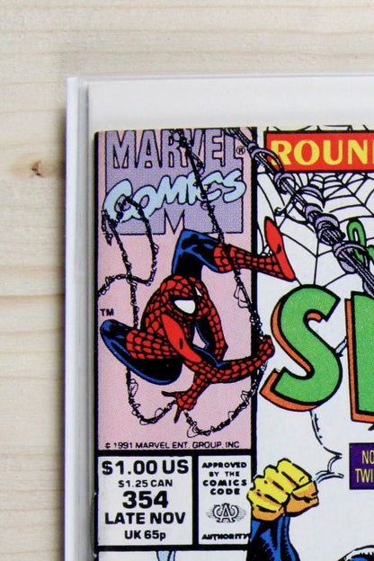 The Amazing Spider-Man #354 – Marvel (1991) 9.2 NM- Round Robin | Erik Larsen cover