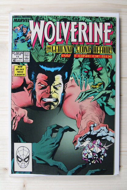 Wolverine #11 – Marvel (1989) 9.0 VF/NM The Gehenna Stone Affair
