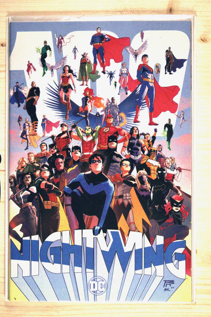Nightwing #100 – DC (2023) 9.6 NM+ Jim Lee cover | Scott Williams cover | Milestone anniversary cover featuring a large ensemble of DC characters