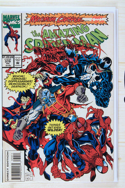 The Amazing Spider-Man #379 – Marvel (1993) 7.5 VF- Maximum Carnage | Direct Edition