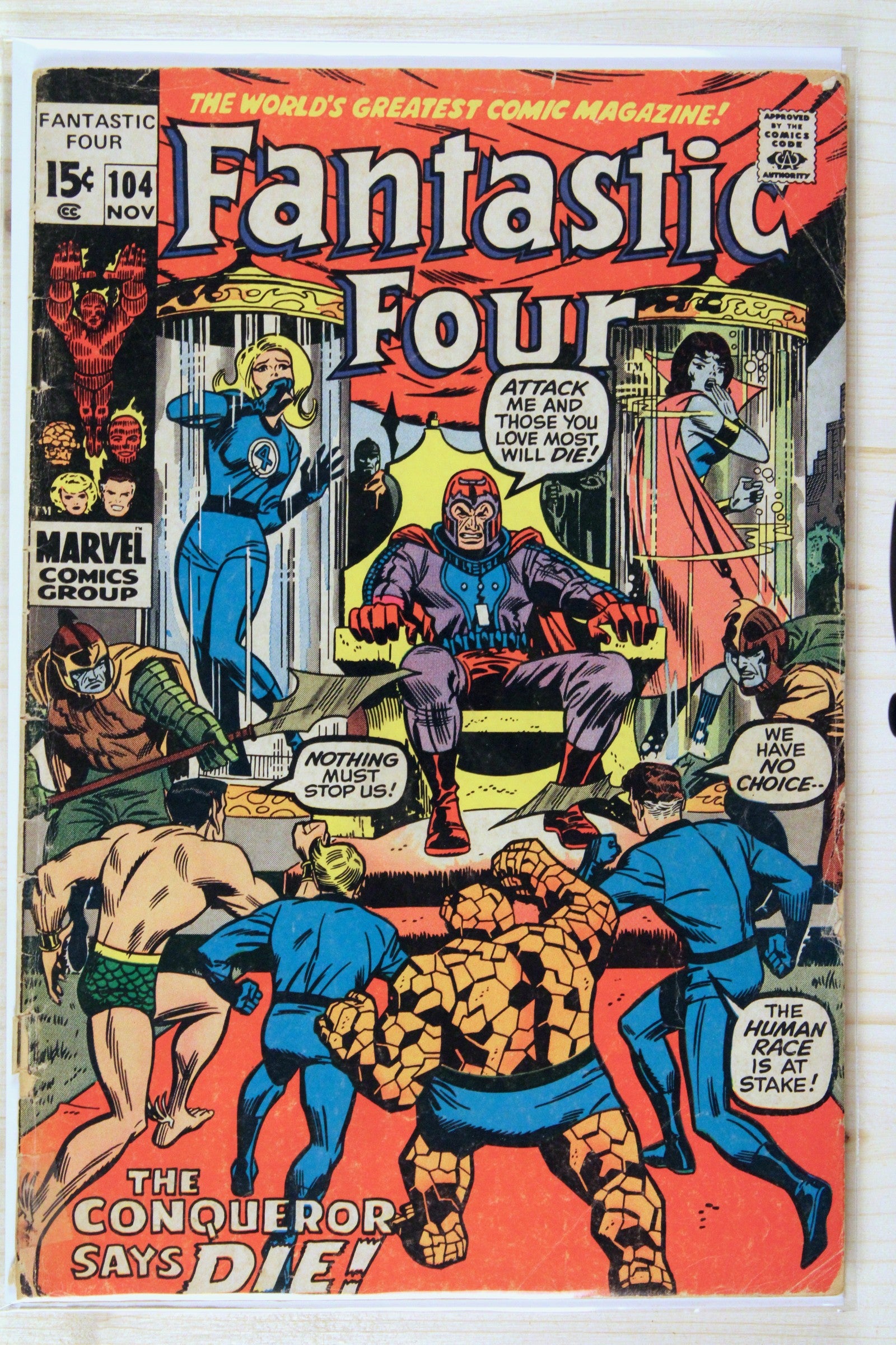 Fantastic Four #104 – Marvel (1970) 4.0 VG John Romita art | Stan Lee story
