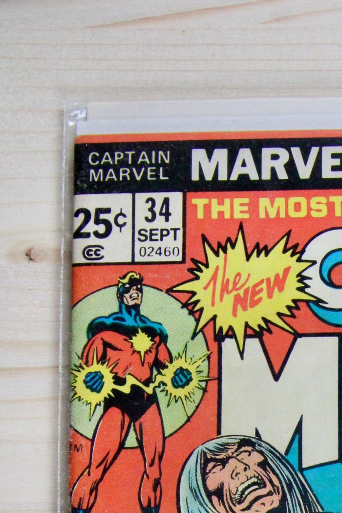 Captain Marvel #34 – Marvel (1974) 9.0 VF/NM Trial of the Watcher