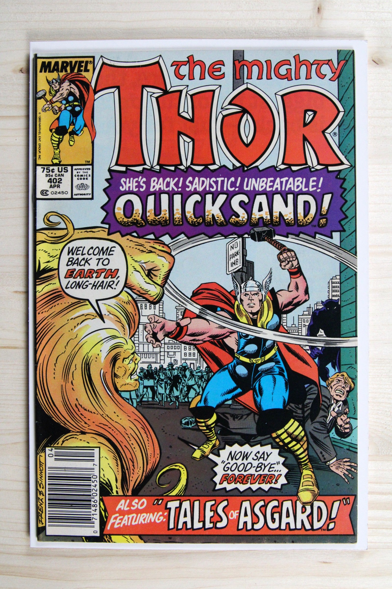 Thor #402 – Marvel (1989) 8.5 VF+ Joe Sinnott | Newsstand