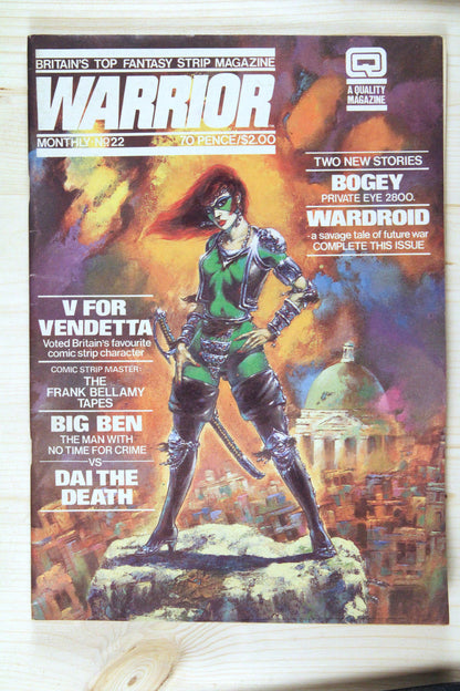 Warrior #22 – Quality Communications (1984) 7.0 FN/VF "V for Vendetta" Book 2: This Vicious Cabaret | Alan Moore story