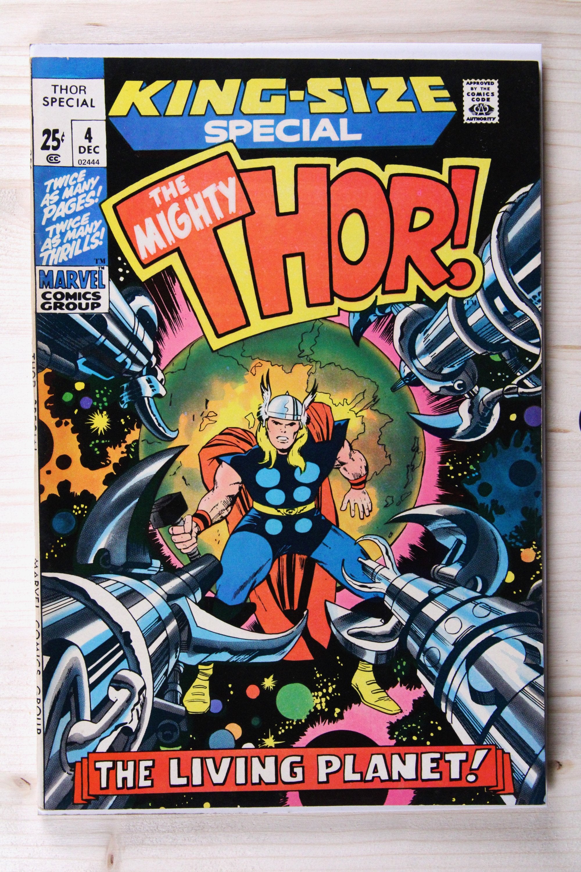 The Mighty Thor #4 – Marvel (1971) 8.5 VF+ Jack Kirby art | Stan Lee story | King-Size Special