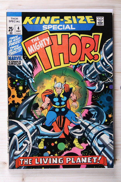 The Mighty Thor #4 – Marvel (1971) 8.5 VF+ Jack Kirby art | Stan Lee story | King-Size Special