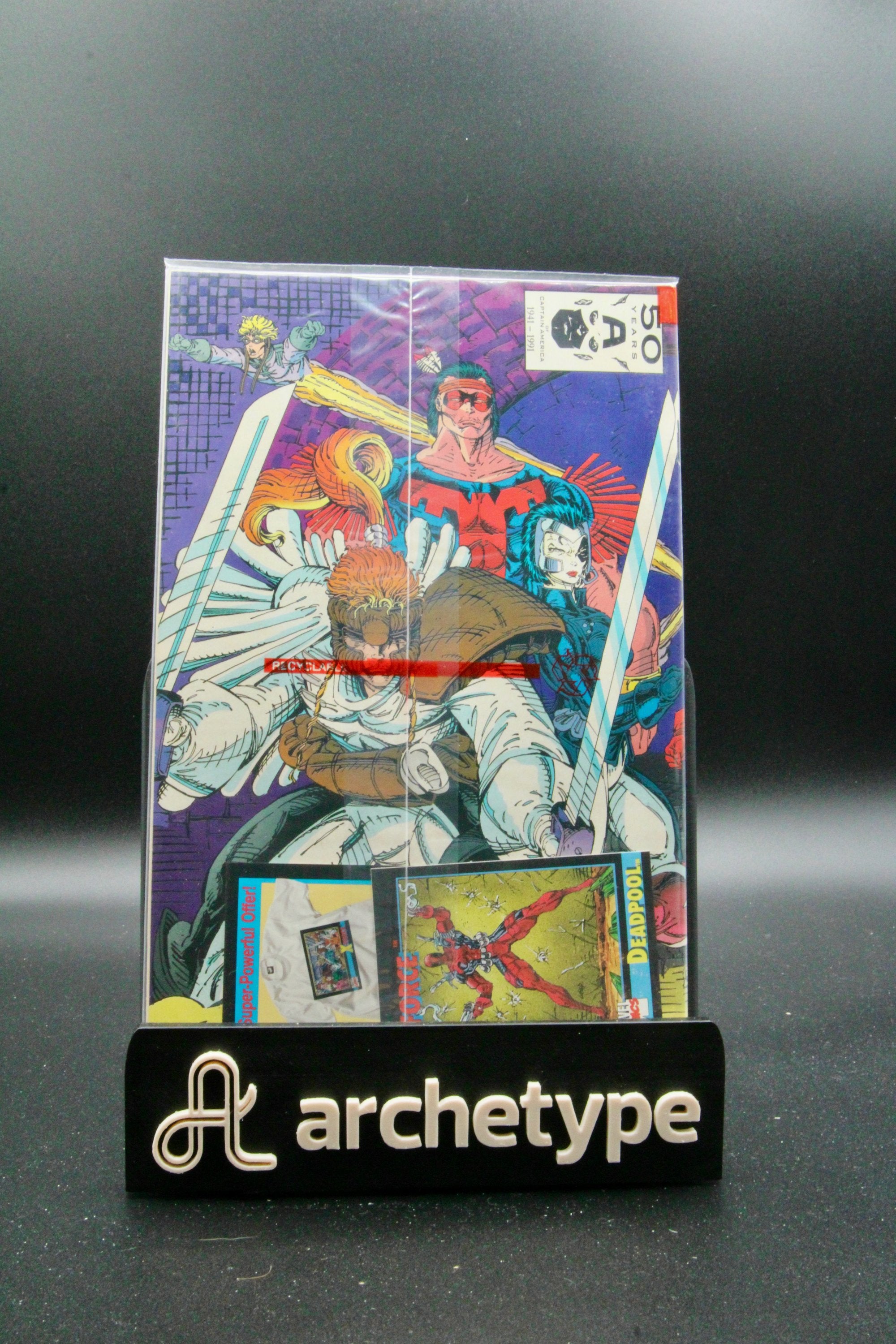 X-Force #1 – Marvel (1991) Deadpool Card + Negative Variant Sealed