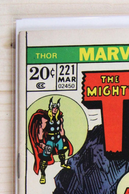 Thor #221 – Marvel (1974) 7.5 VF- John Romita cover