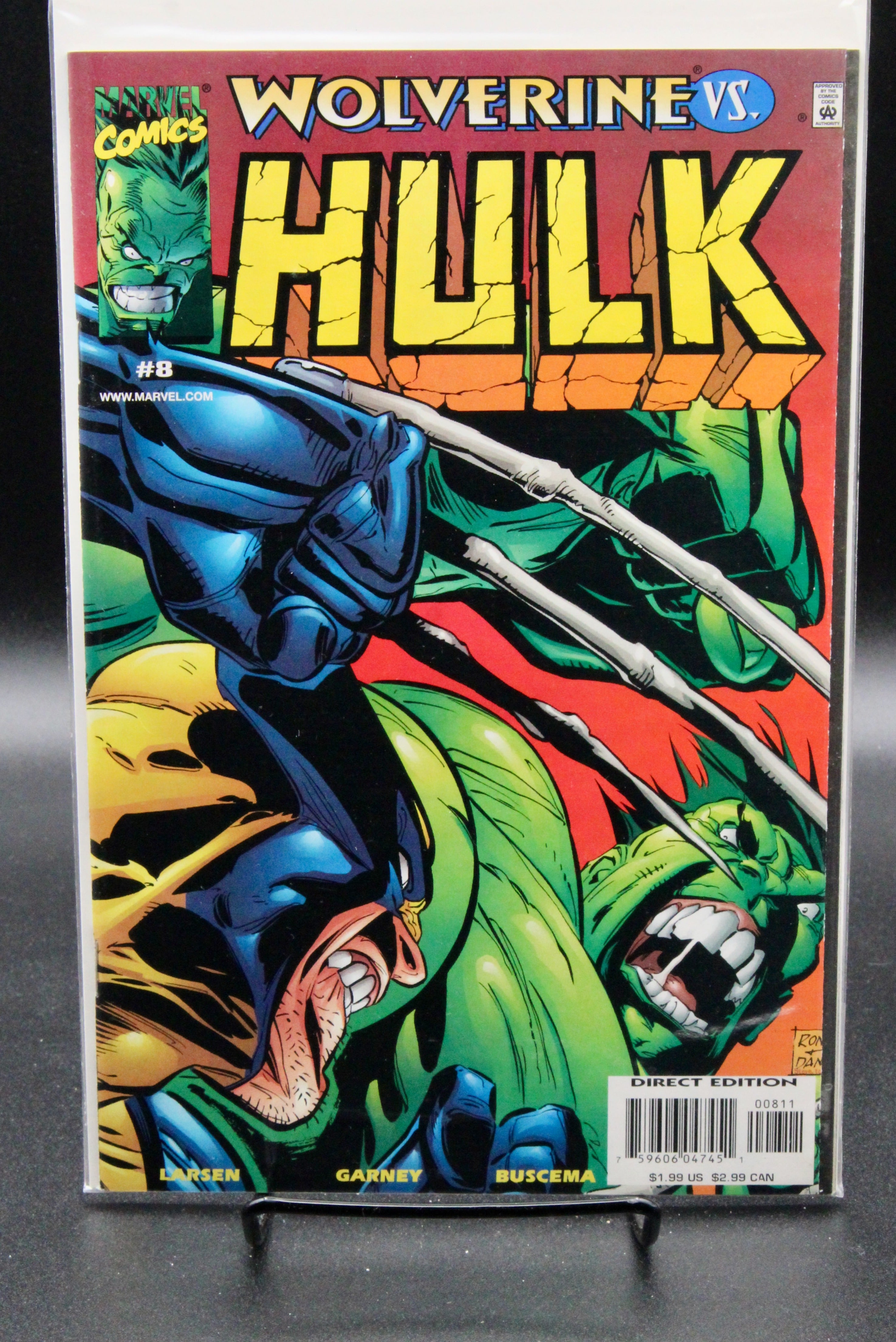 Hulk #8  – Marvel (1999) Wolverine Battle