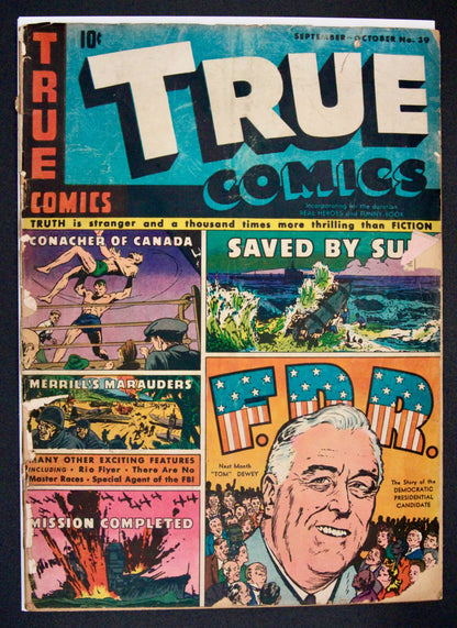 True Comics #39 – Parents' Magazine Press (1944) Pre-Code War Detached Box13