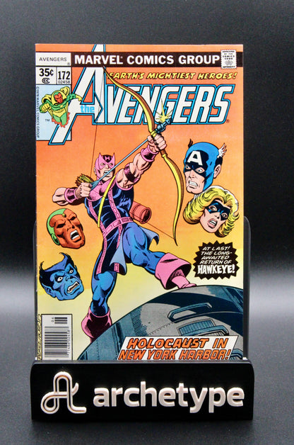 The Avengers #172  – Marvel (1978) Hawkeye Rejoins