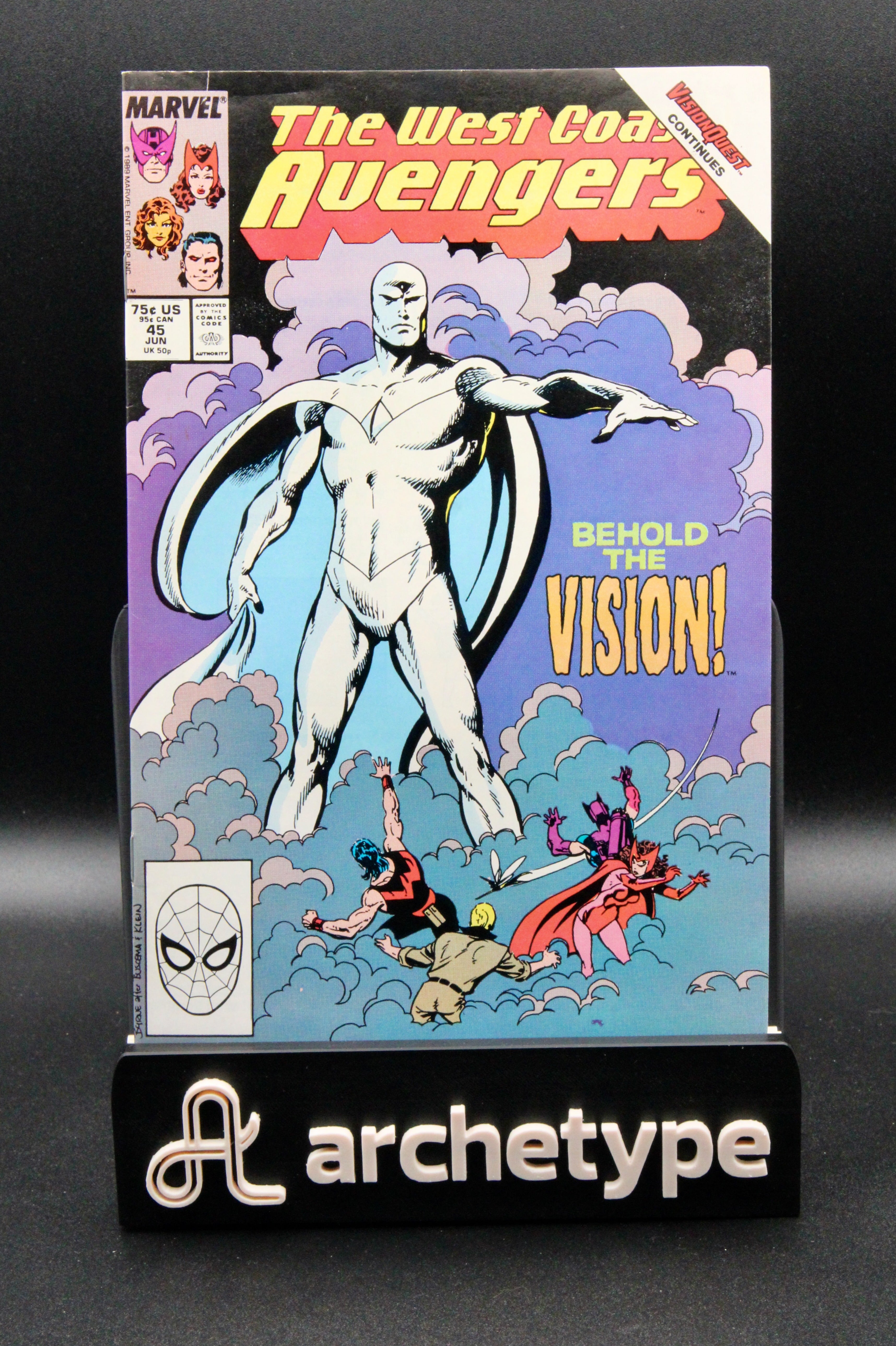 West Coast Avengers #45  – Marvel (1989) NM- White Vision Box17