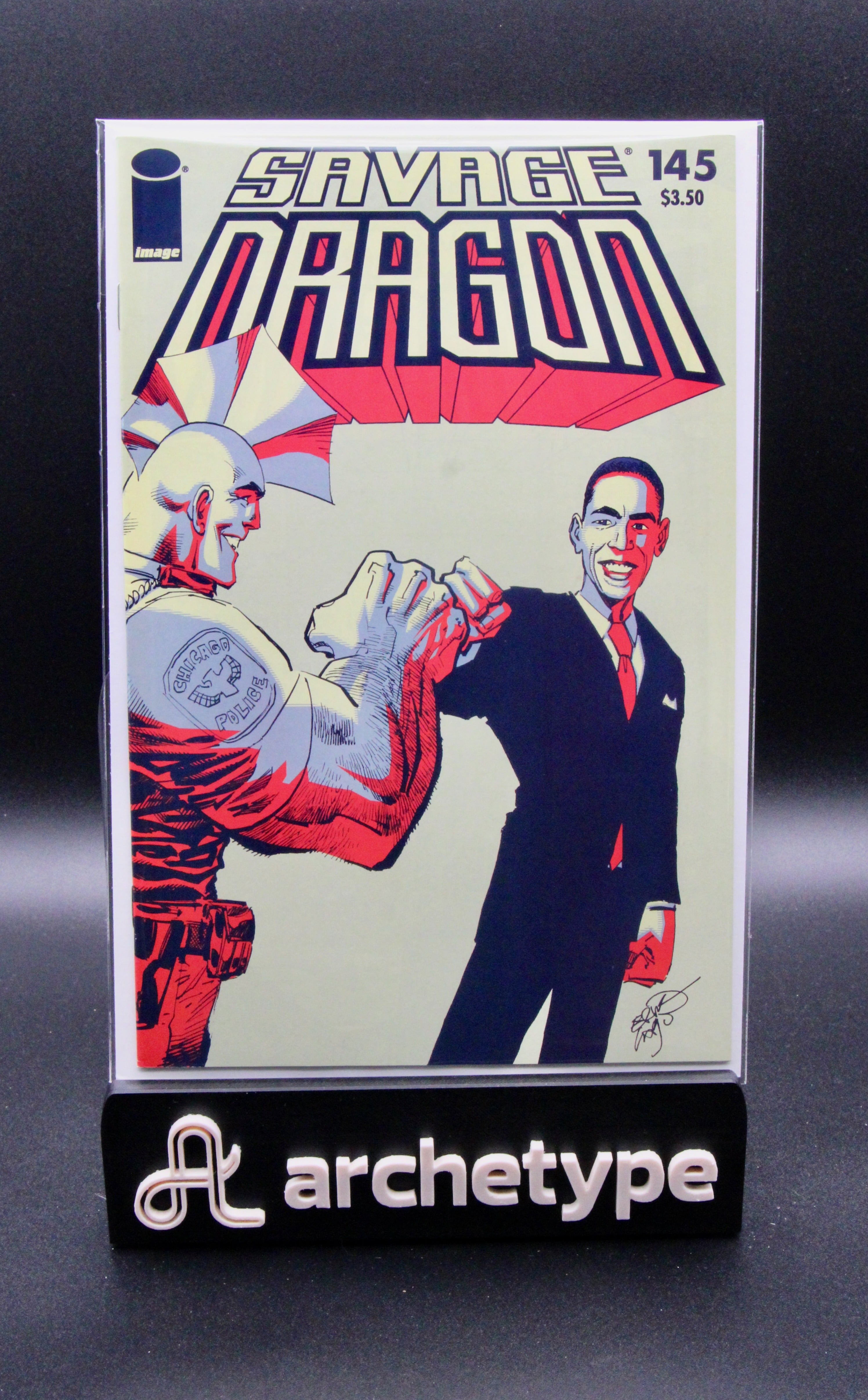 Savage Dragon #145 – Image (2009) Obama Cover box18