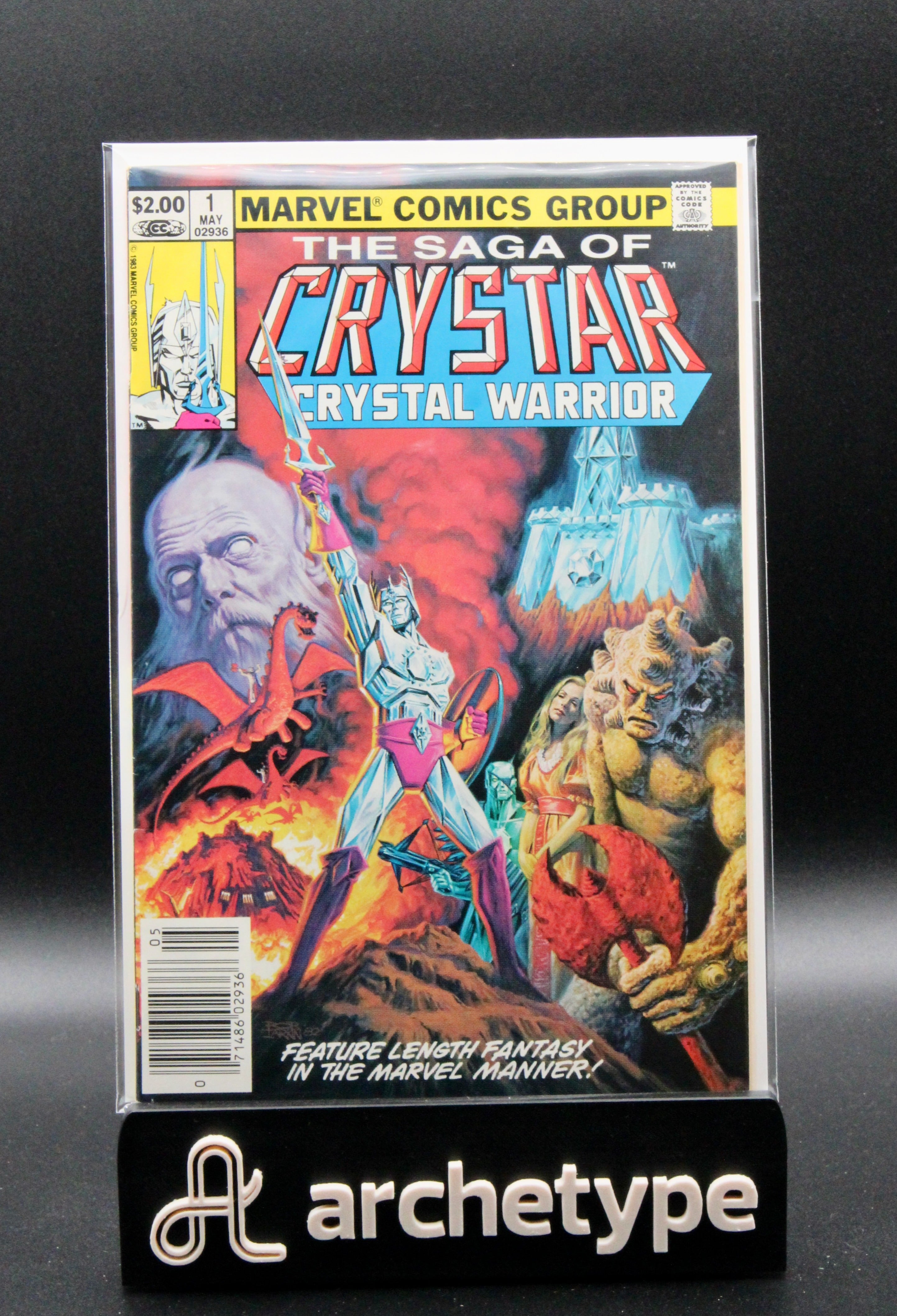 The Saga of Crystar, Crystal Warrior #1  – Marvel (1983) Newsstand box19