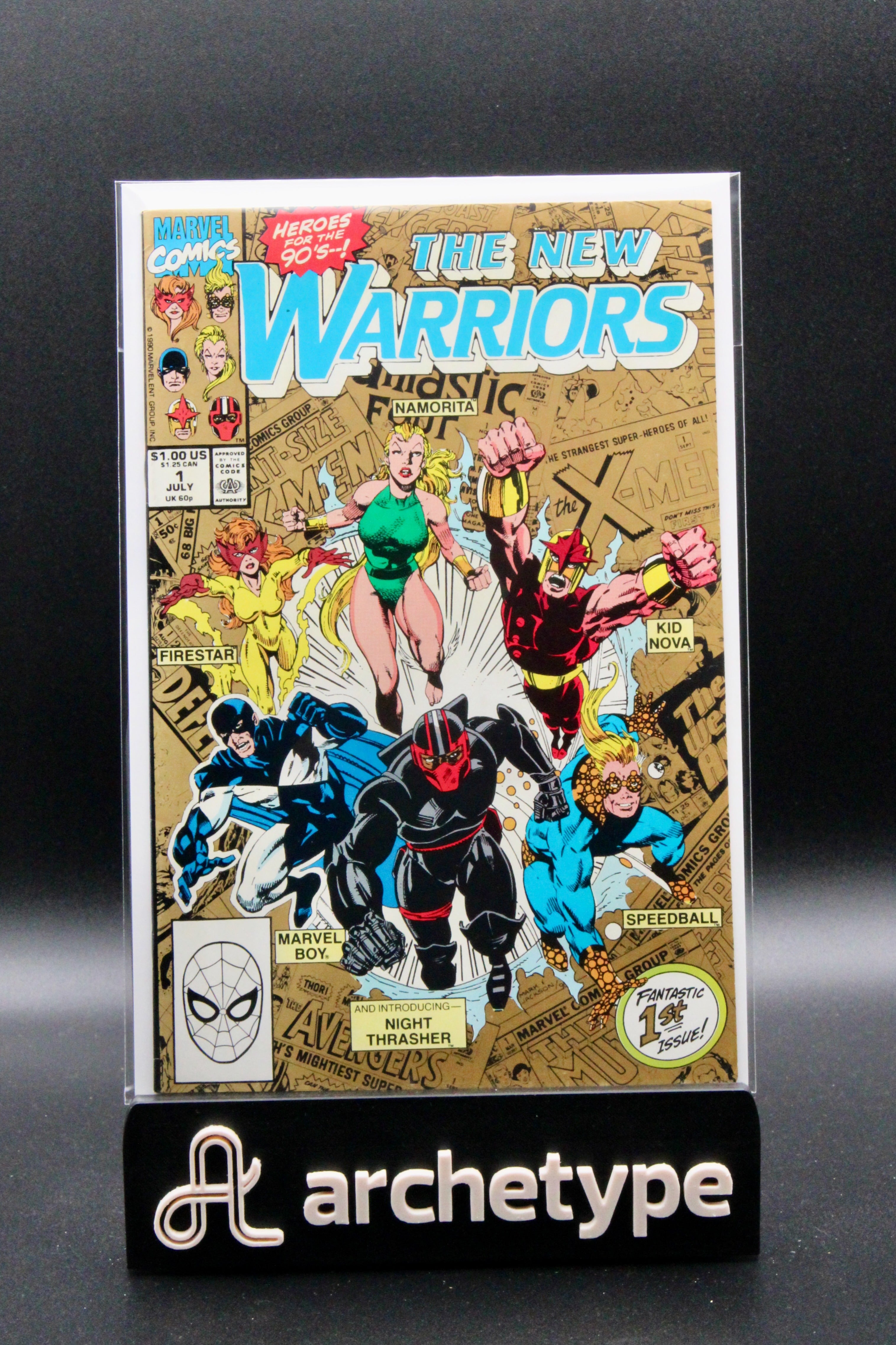 The New Warriors #1  – Marvel (1990) Gold 2nd Print box19