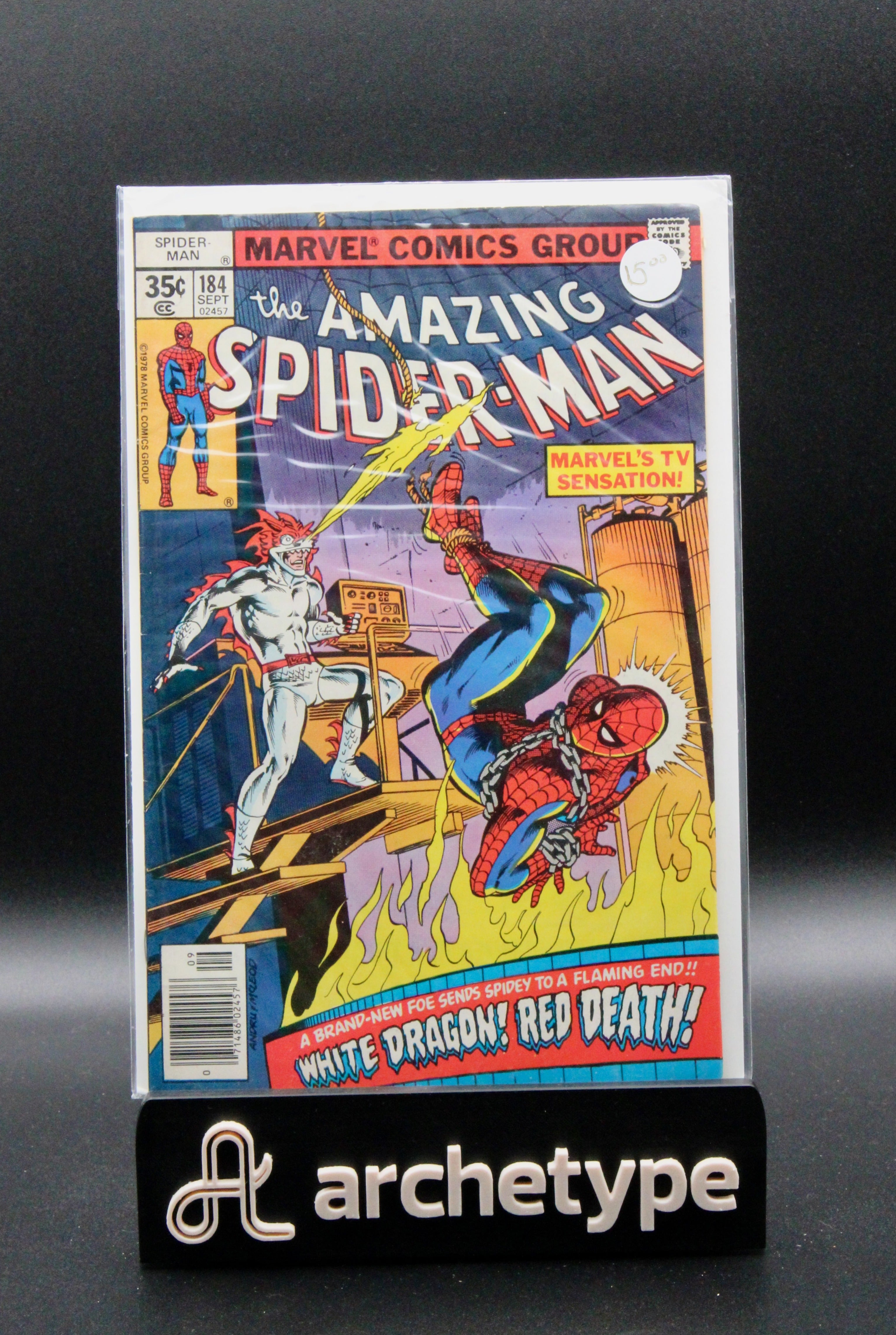 The Amazing Spider-Man : White Dragon! Red Death! #184 – Marvel (1978) box19