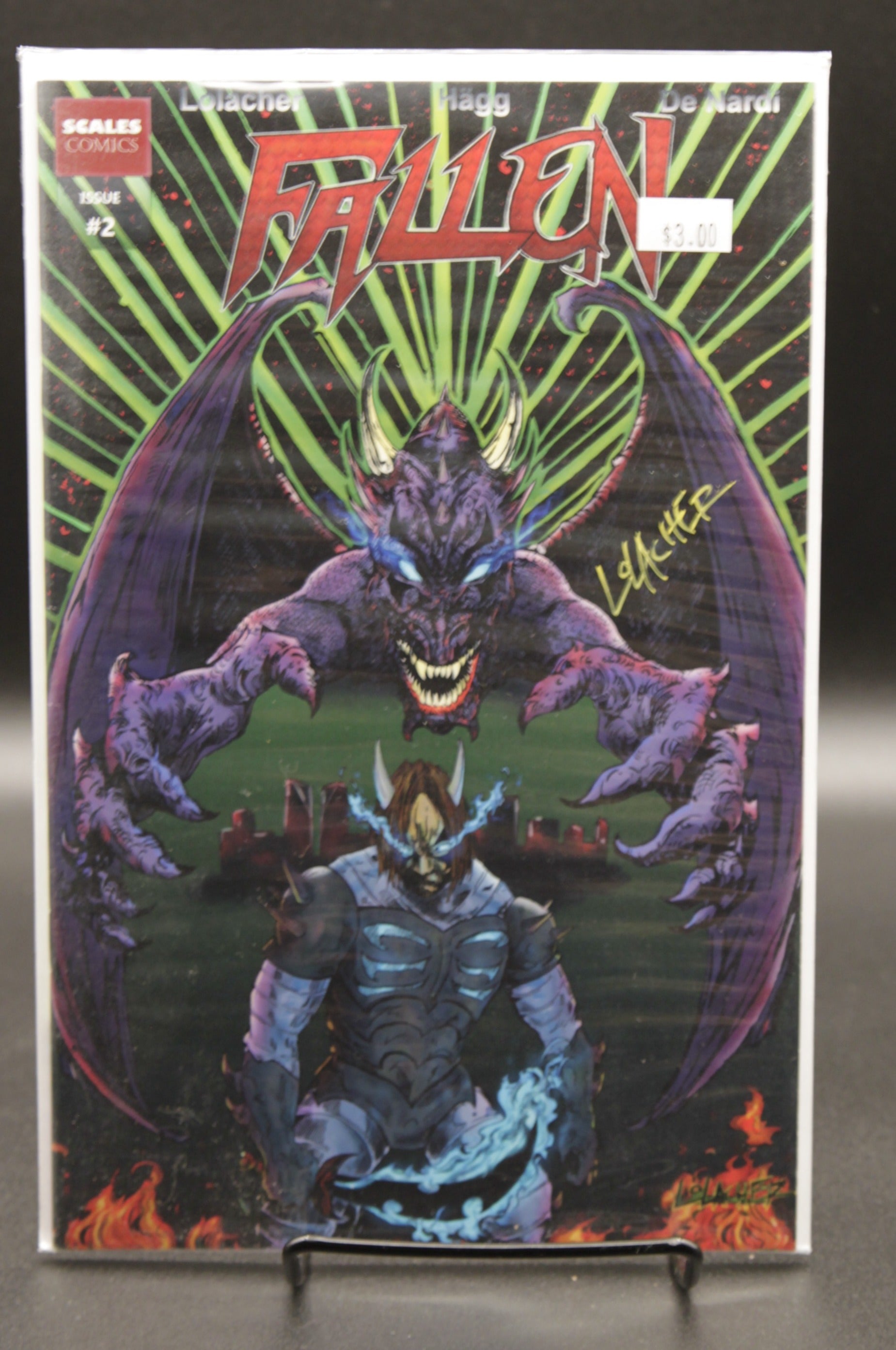 Fallen #2 - Scales Comics (2003) Comic Book Signed Lolacher
