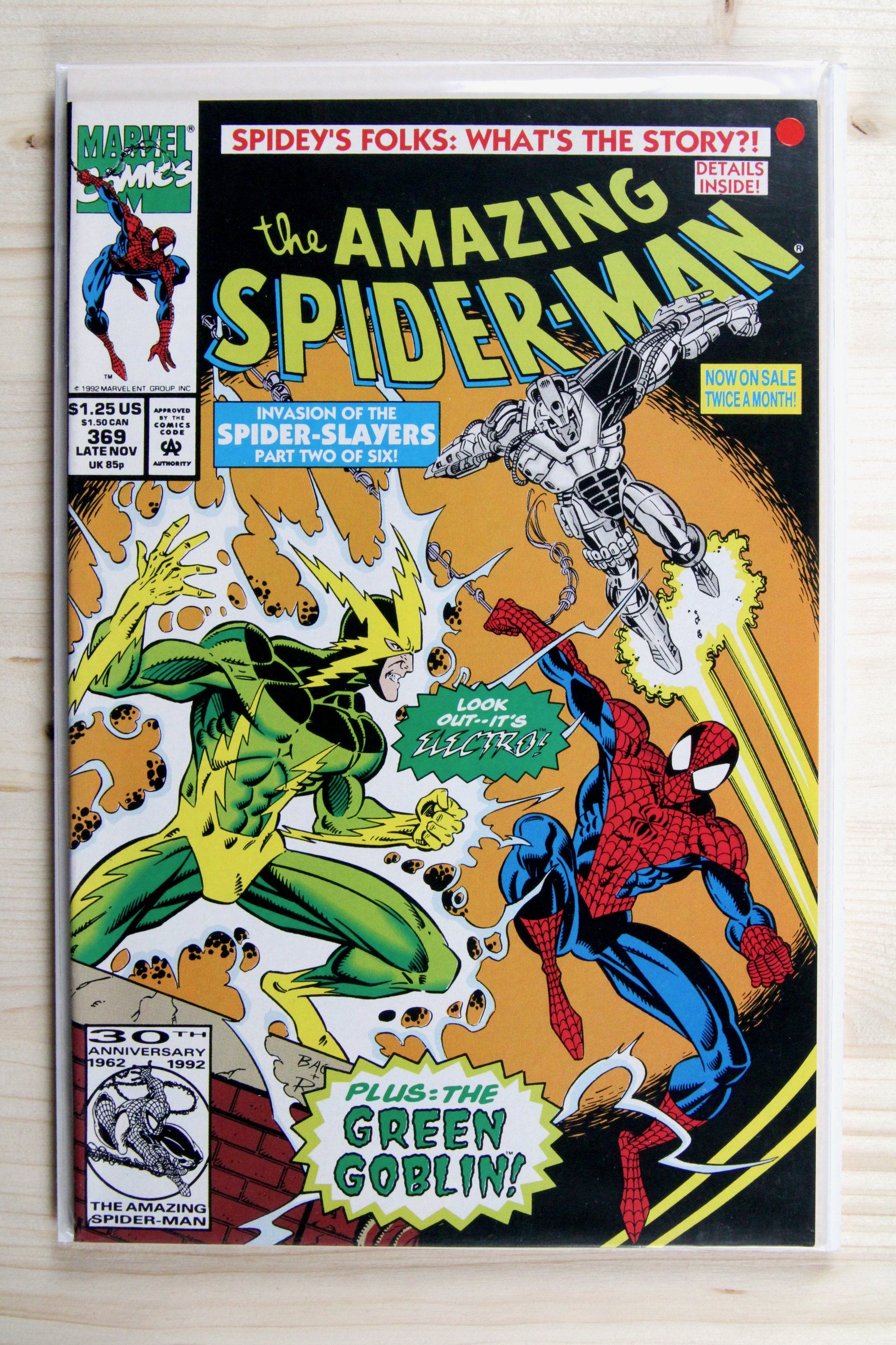 The Amazing Spider-Man #369 – Marvel (1992) 9.2 NM- Invasion of the Spider-Slayers