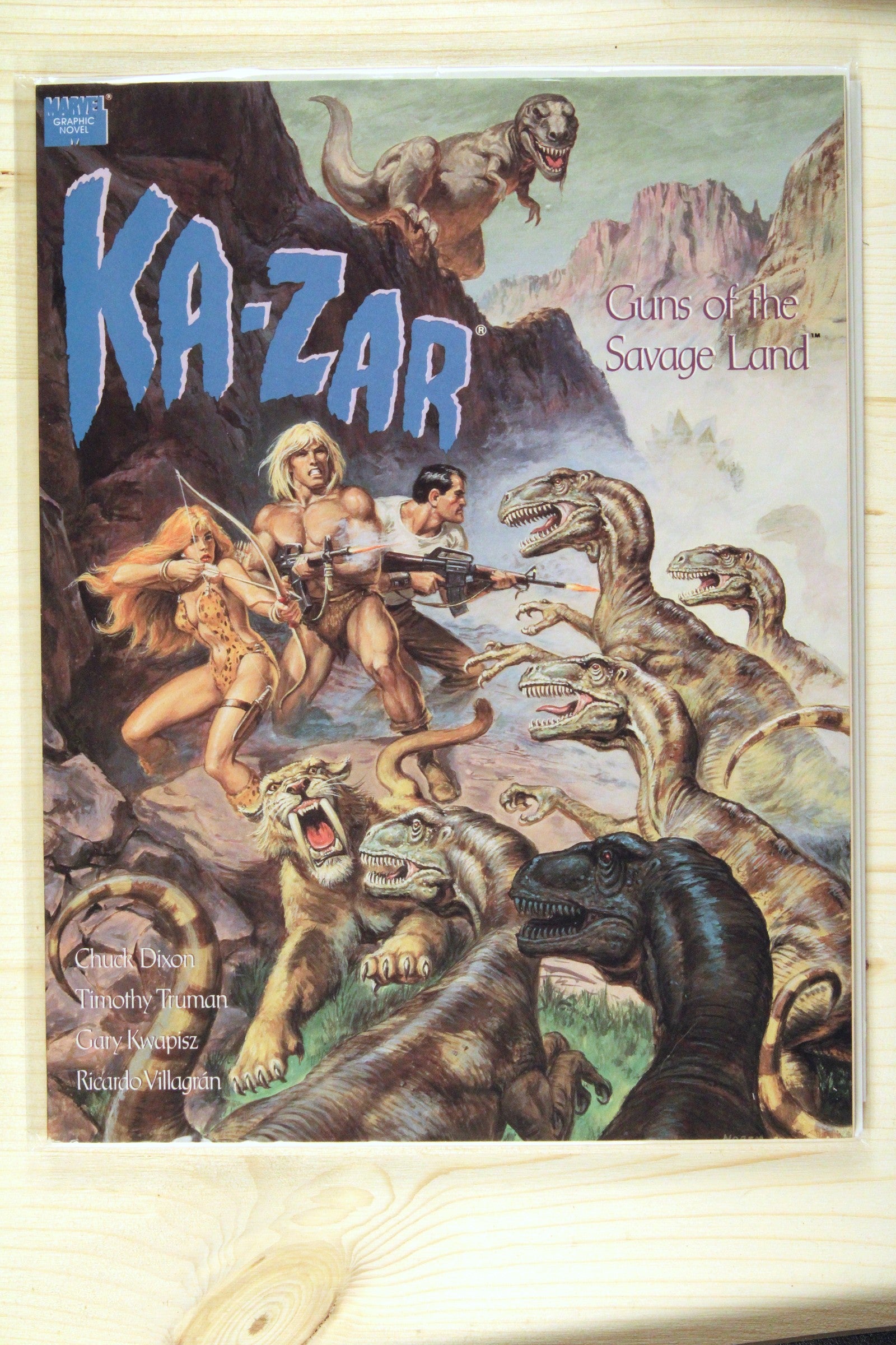 Marvel Graphic Novel #62 – Marvel (1990) 9.2 NM- Kazar Guns of the Savage Land