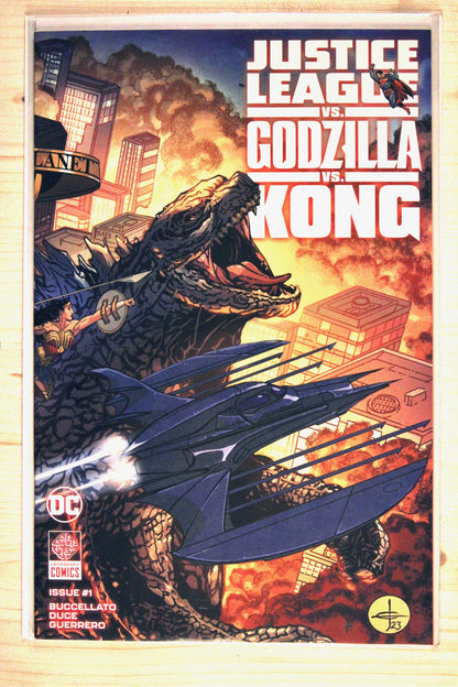 Justice League vs. Godzilla vs. Kong #1 – DC (2023) 9.6 NM+ Jim Lee cover | Scott Williams cover