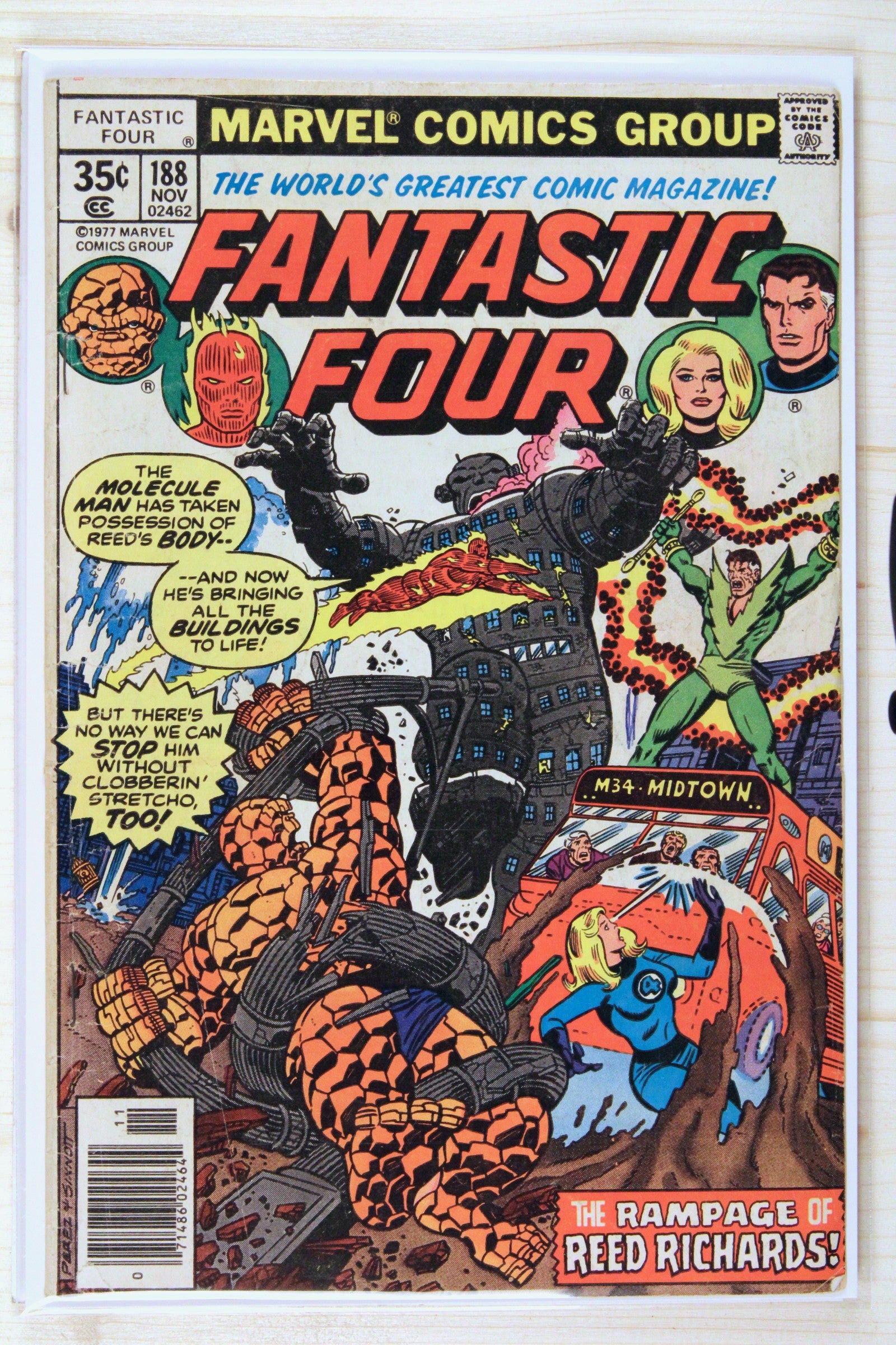 Fantastic Four #188 – Marvel (1977) 5.5 FN- Joe Sinnott | Newsstand Edition