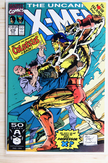 The Uncanny X-Men #279 – Marvel (1991) 8.5 VF+ Muir Island Saga | Chris Claremont story | Scott Williams cover