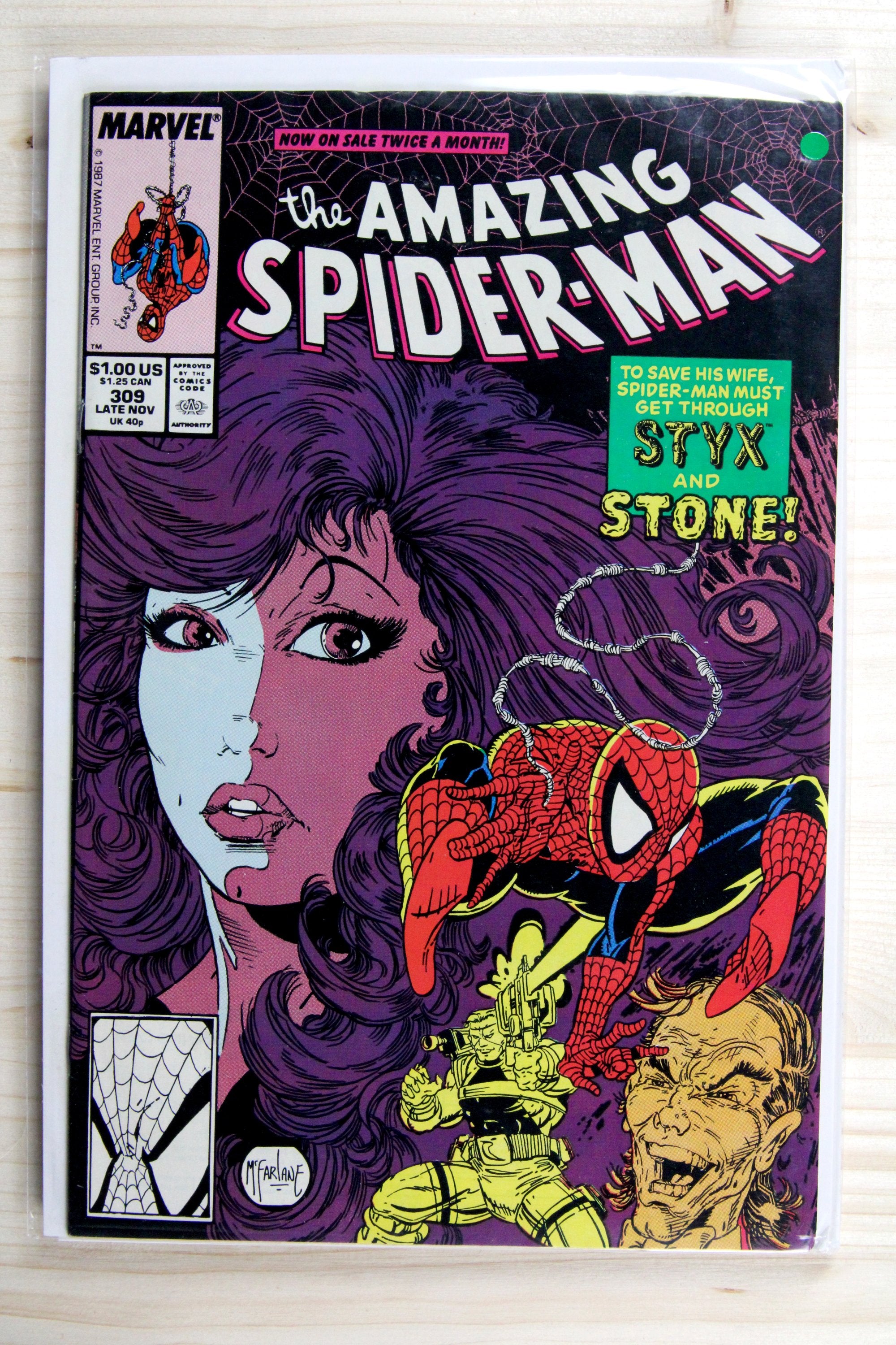 The Amazing Spider-Man #309 – Marvel (1988) 8.0 VF Todd McFarlane art