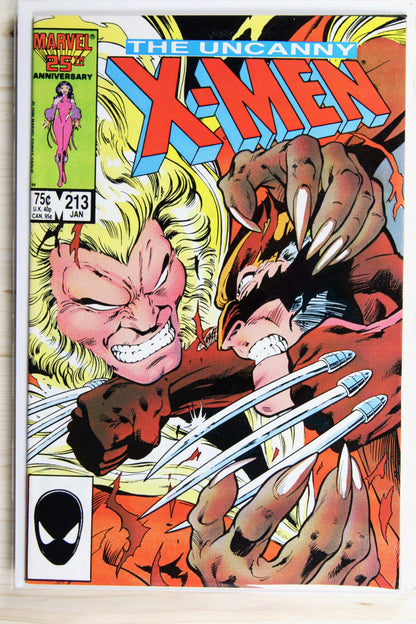The Uncanny X-Men #213 – Marvel (1987) 8.5 VF+ Mutant Massacre | Chris Claremont story