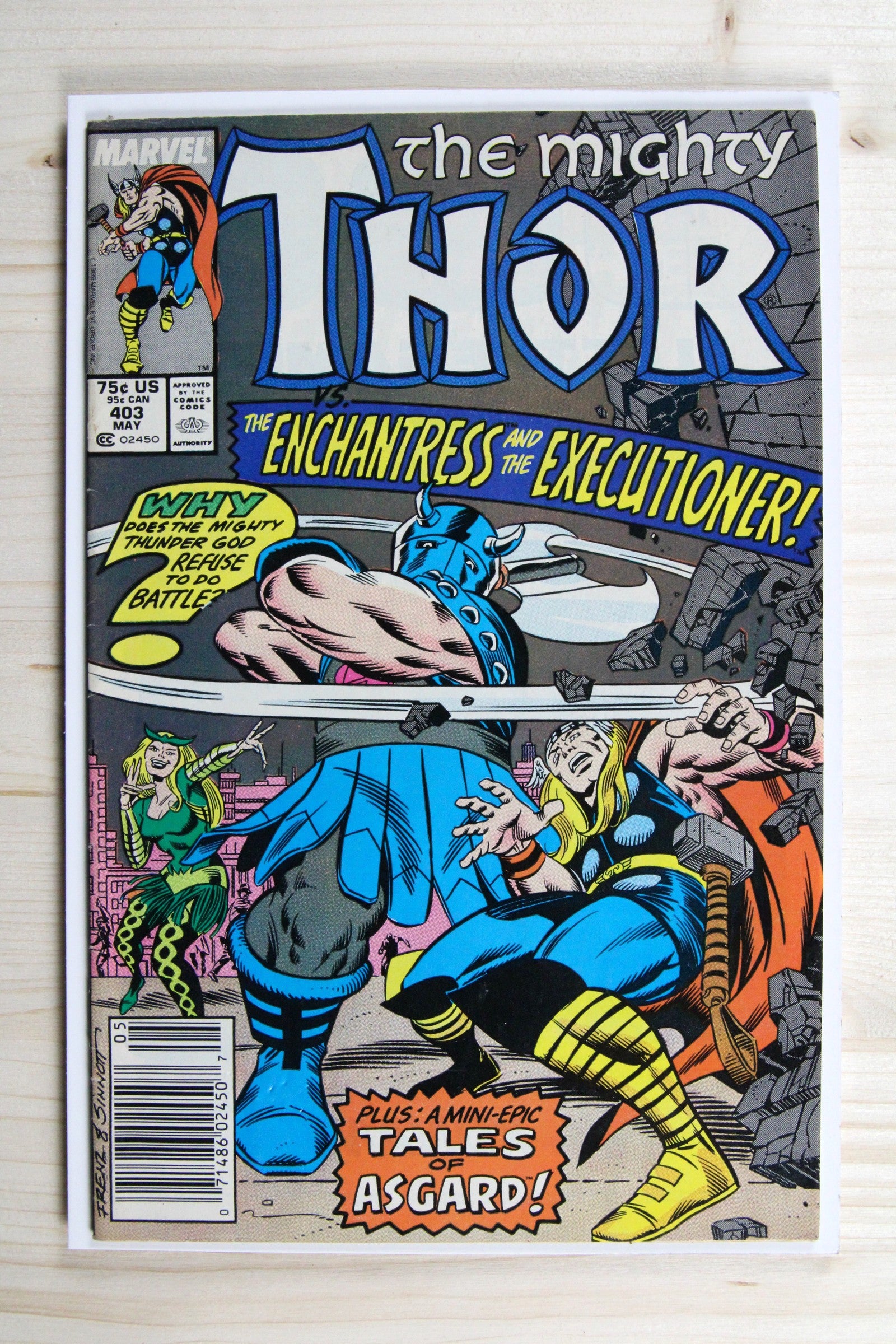 Thor #403 – Marvel (1989) 8.0 VF Joe Sinnott | Newsstand